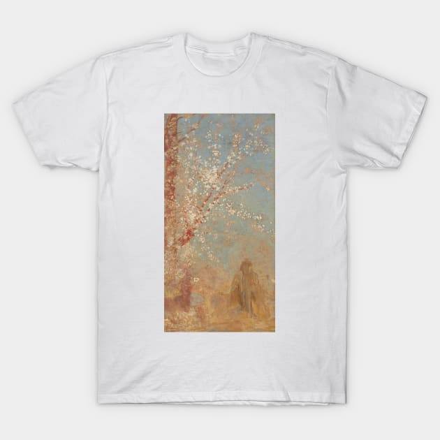 Figure Under a Blossoming Tree by Odilon Redon T-Shirt by Classic Art Stall